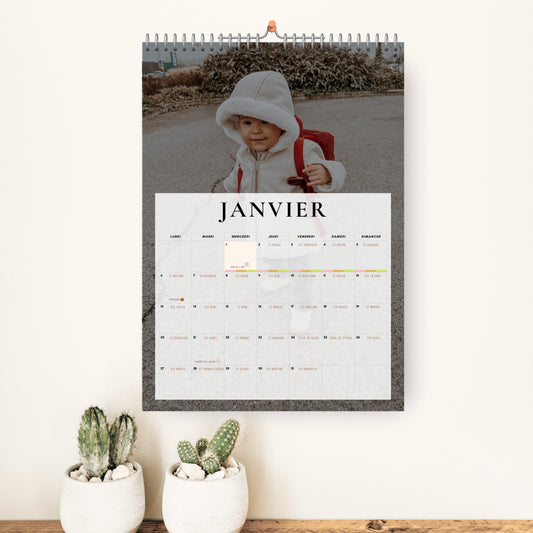 Calendrier / 1 page par mois