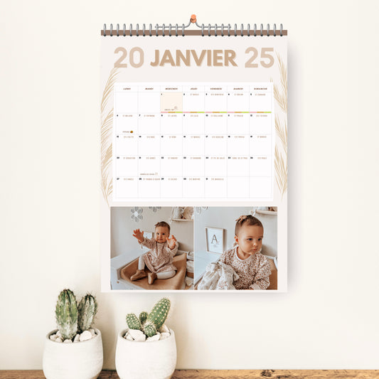 Calendrier / 1 page par mois